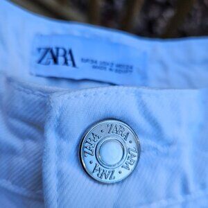 Zara white barrel wide leg jeans - Sz 2